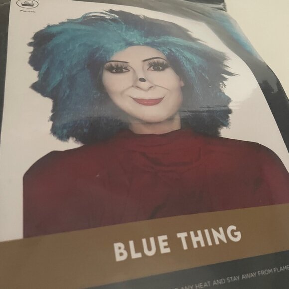 Blue Thing Costume Wig - Picture 4 of 6
